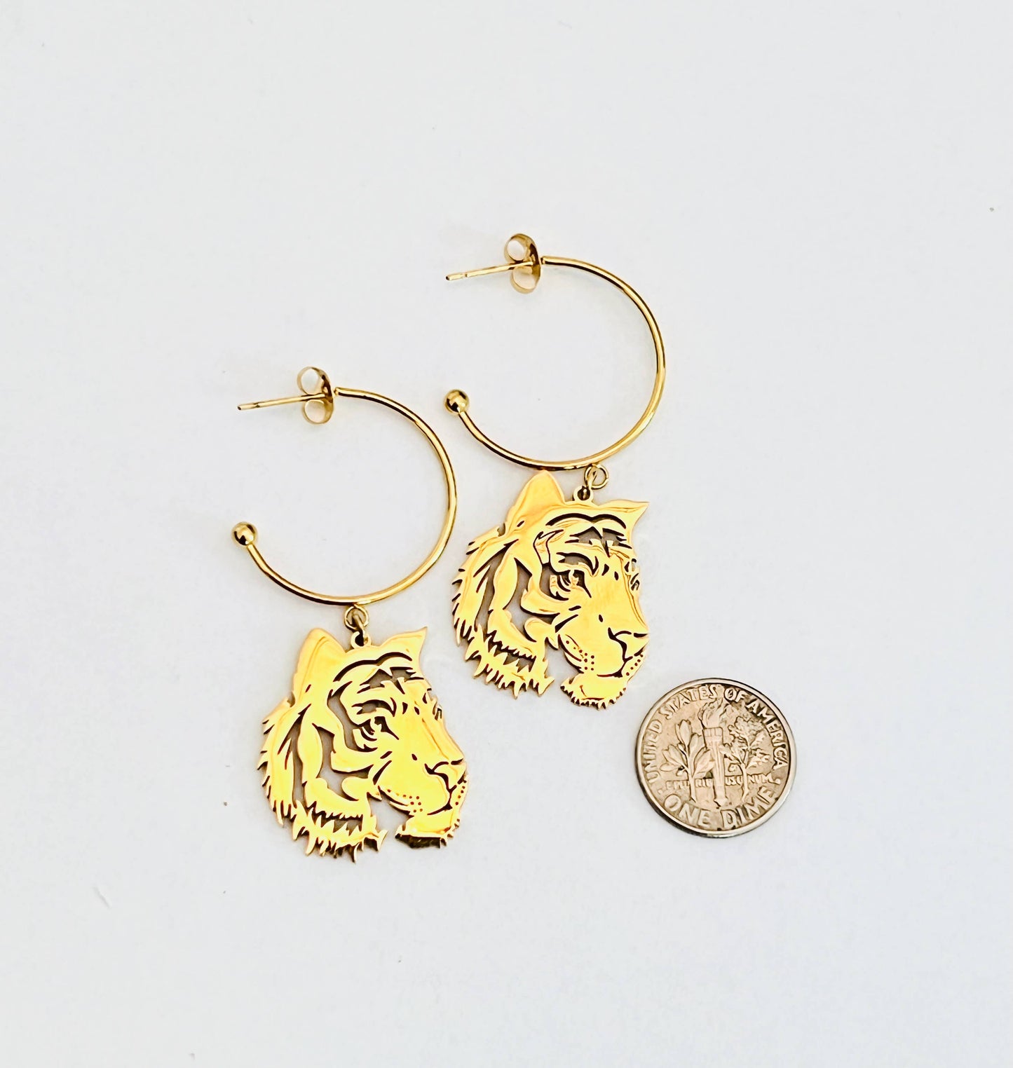 Tiger Hoop Earrings