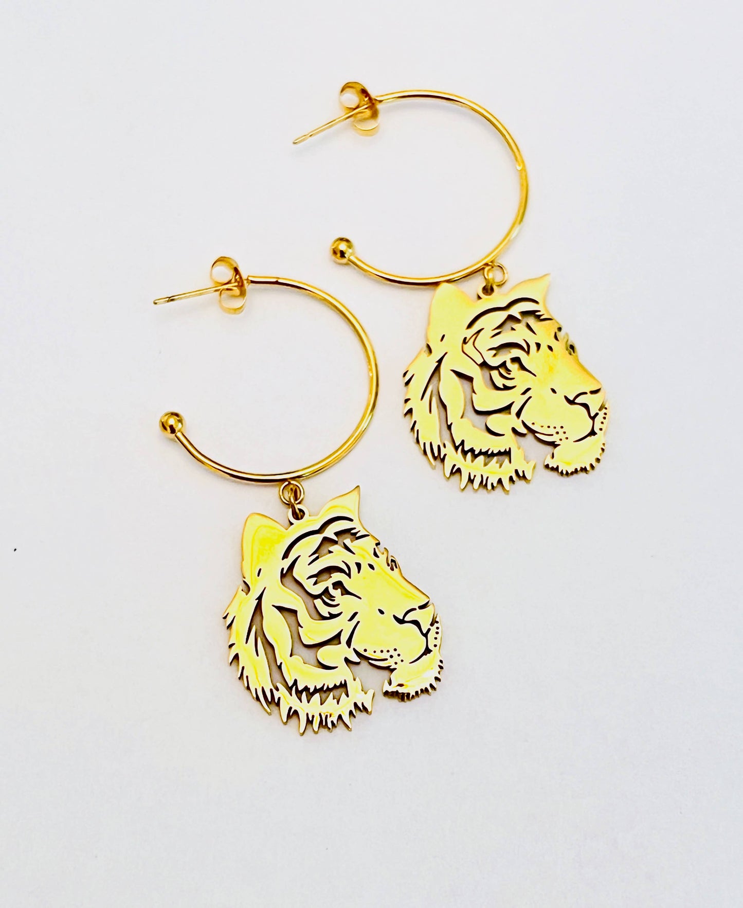 Tiger Hoop Earrings