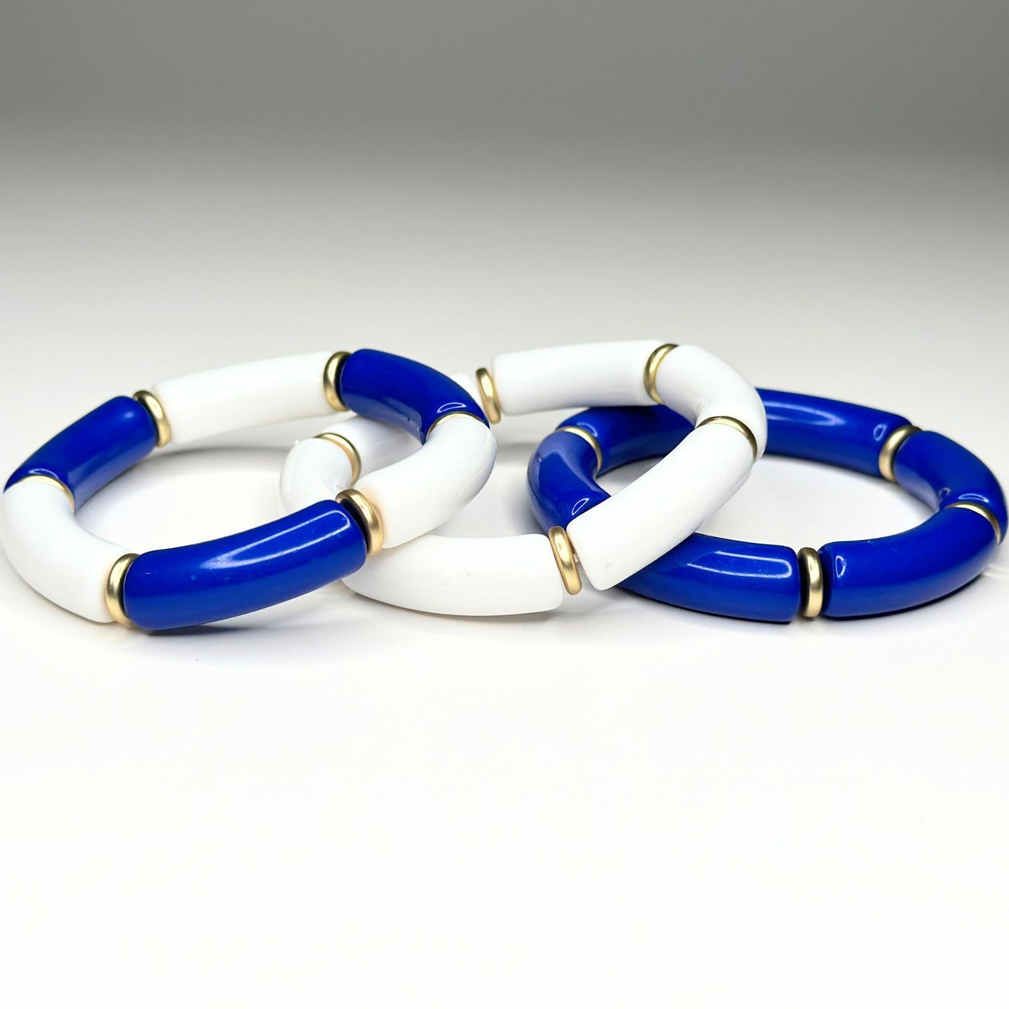 White & Gold Beaded Bracelet