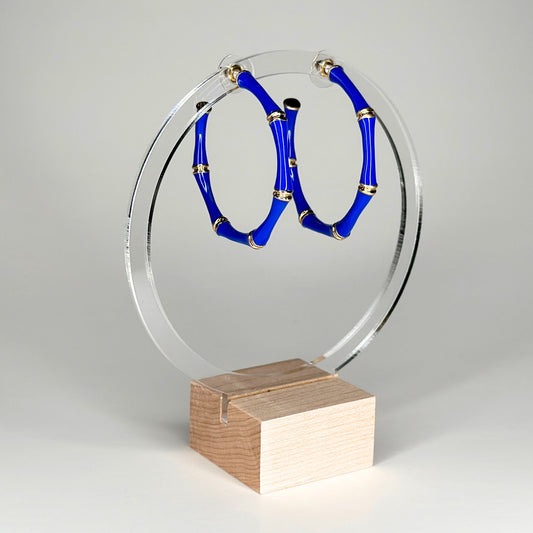 Blue Bamboo Hoops