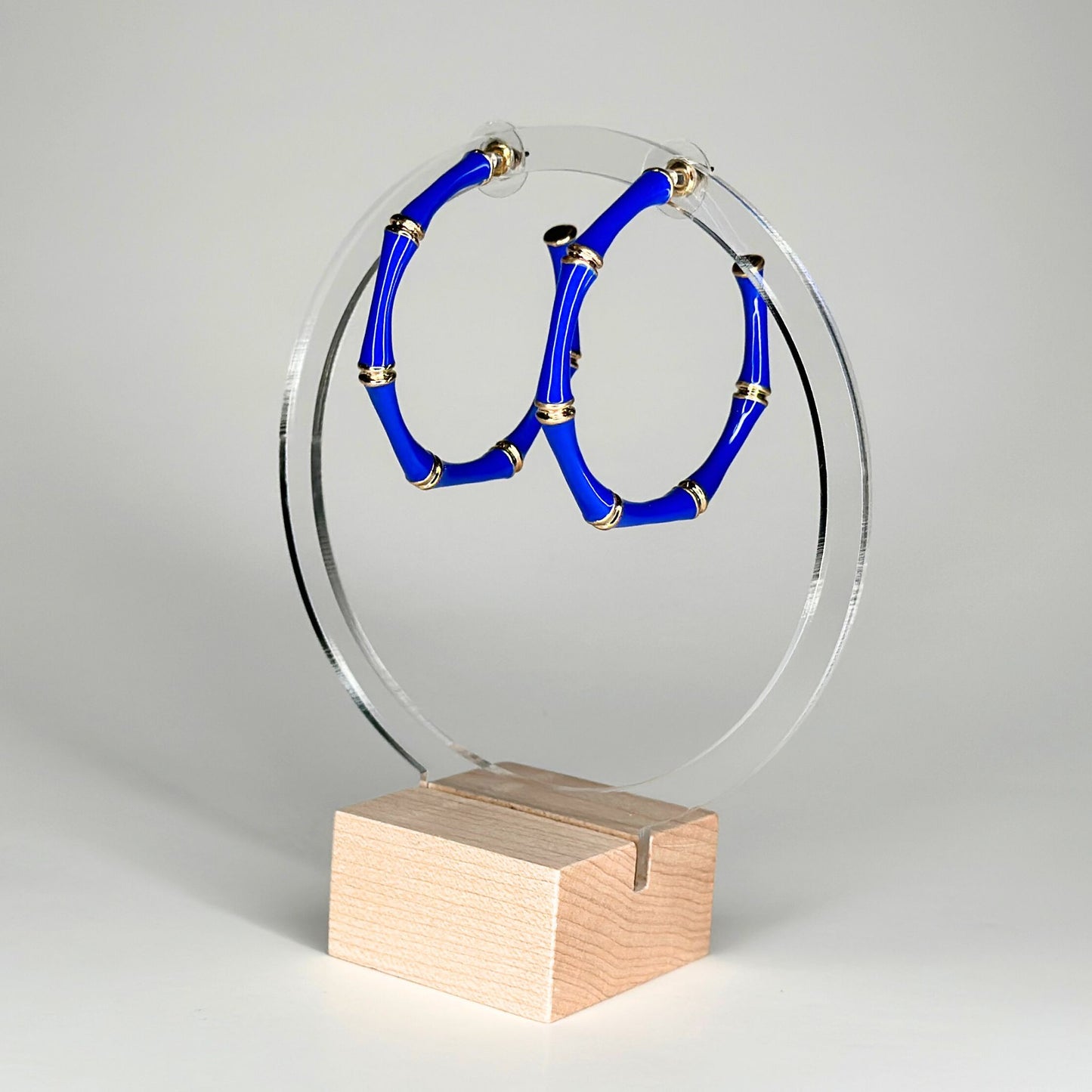 Blue Bamboo Hoops