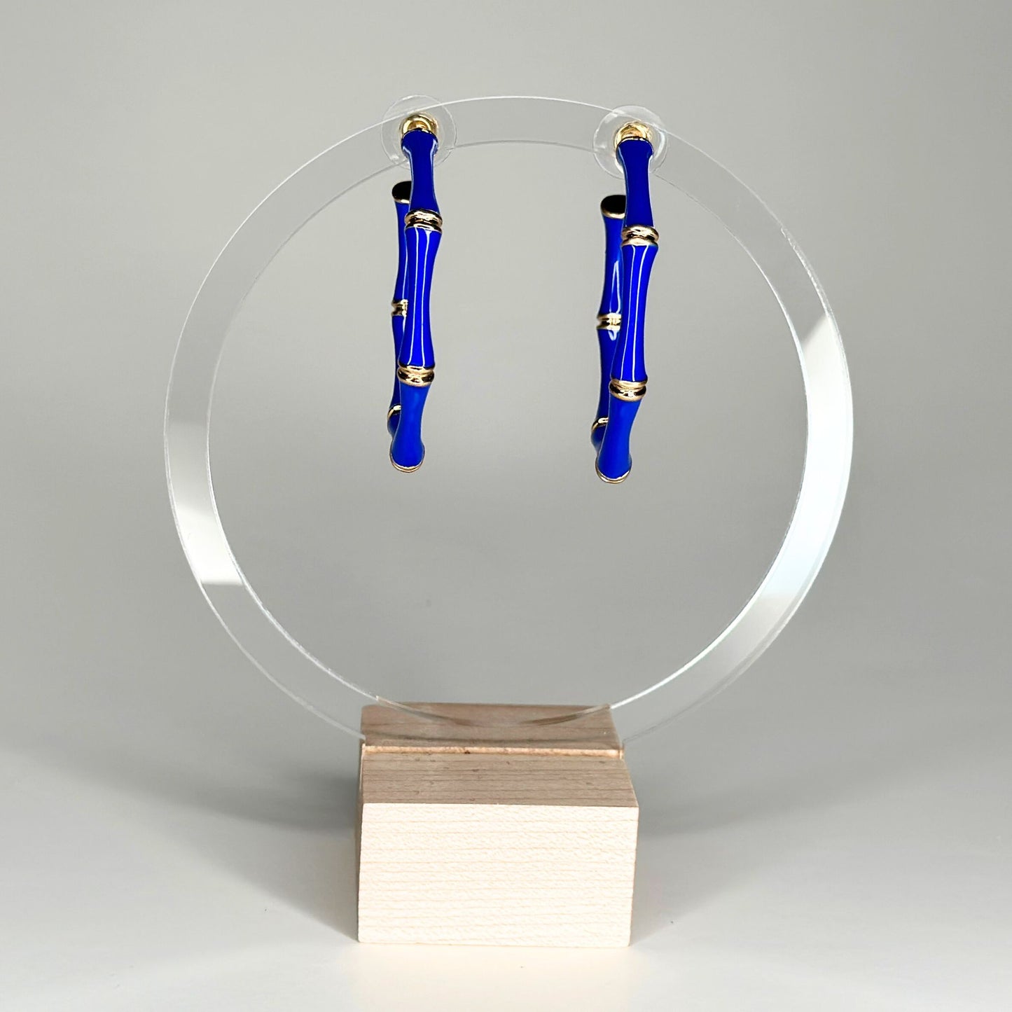 Blue Bamboo Hoops