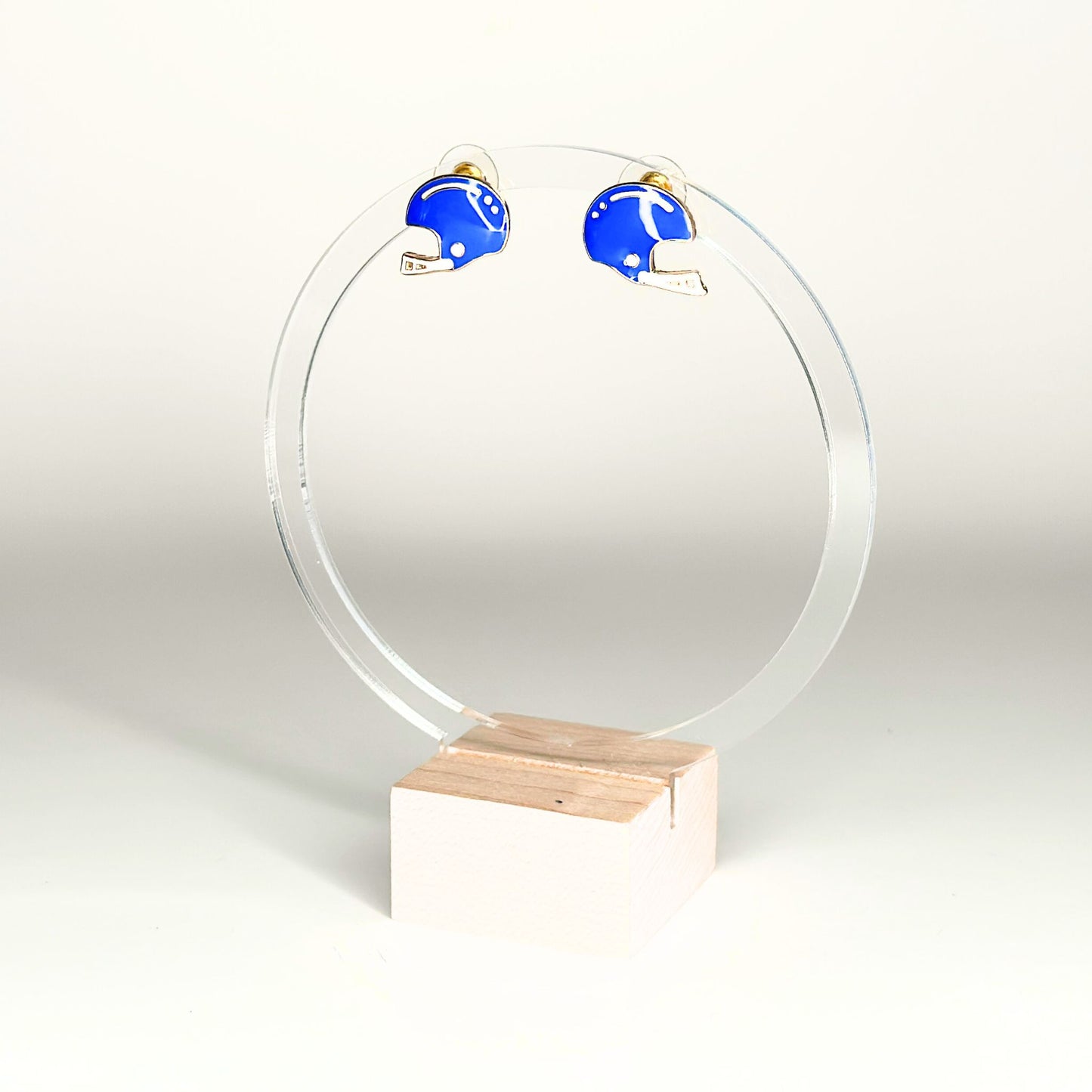 Blue Football Helmet Earrings