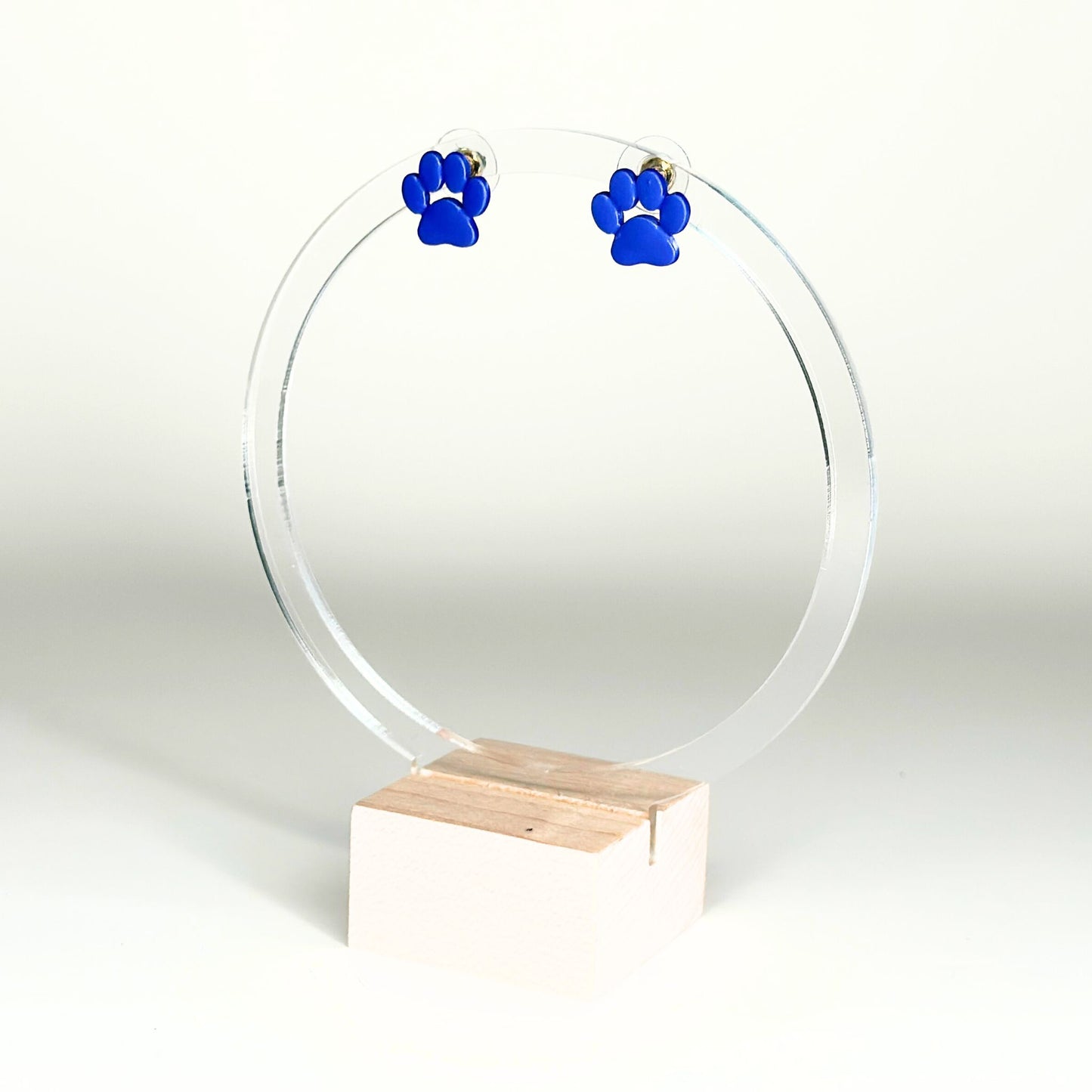 Blue Tiger Paw Earrings