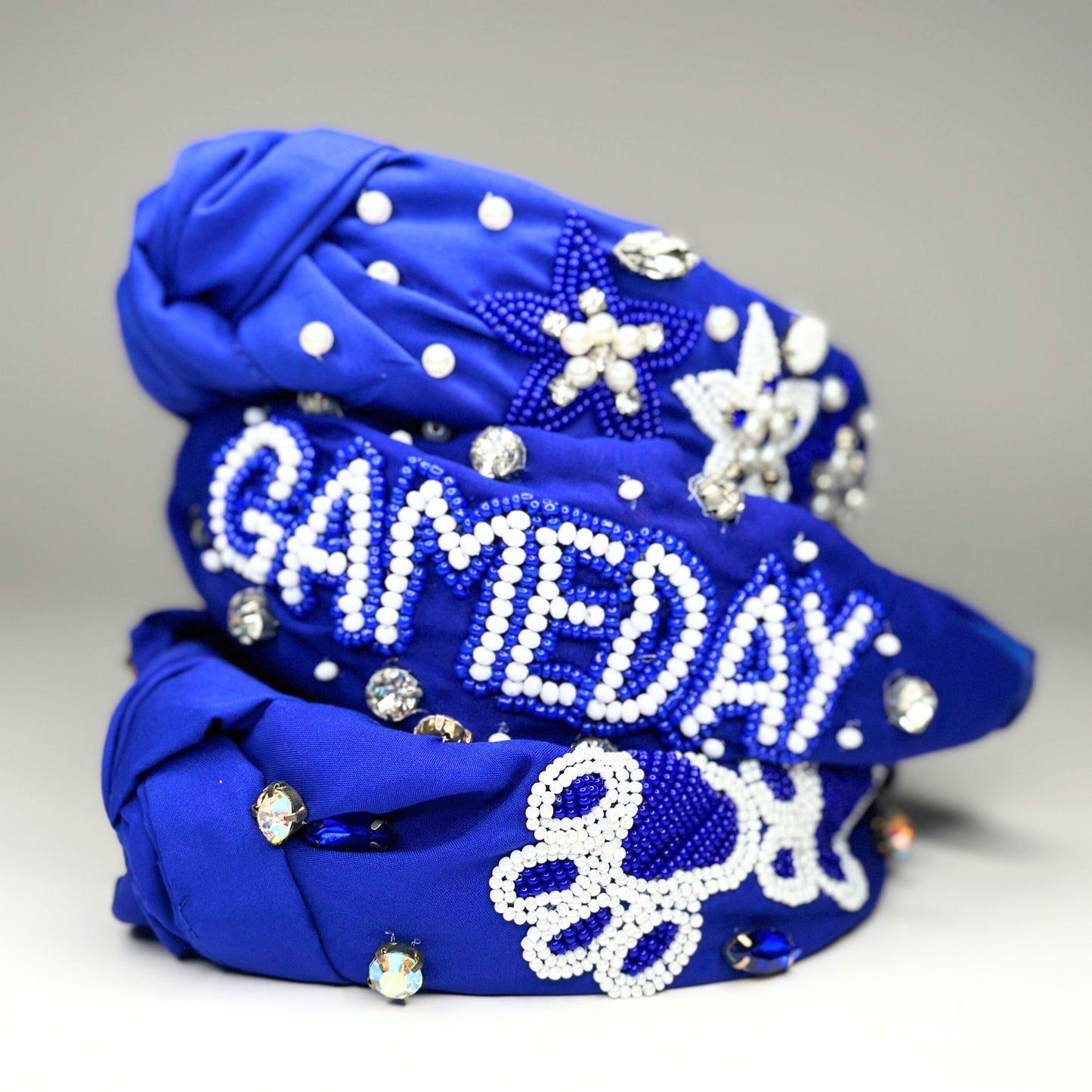 Blue & White Star Headband