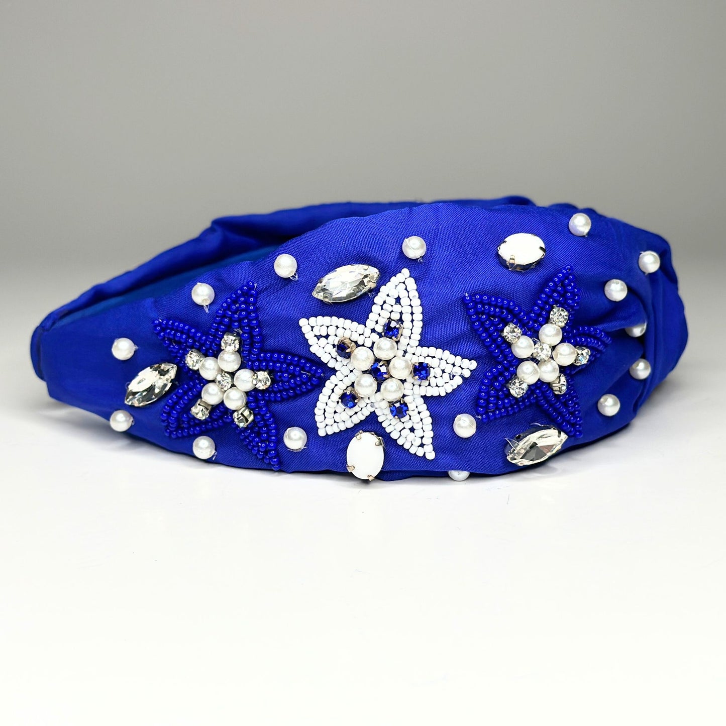 Blue & White Star Headband