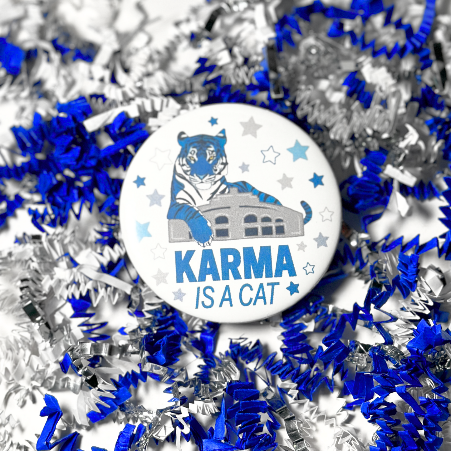 "Karma is a Cat" Button