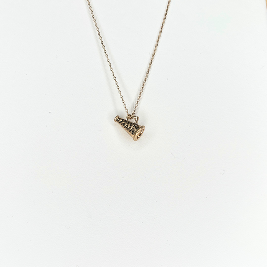 "CHEERLEADER" Megaphone Necklace - Gold