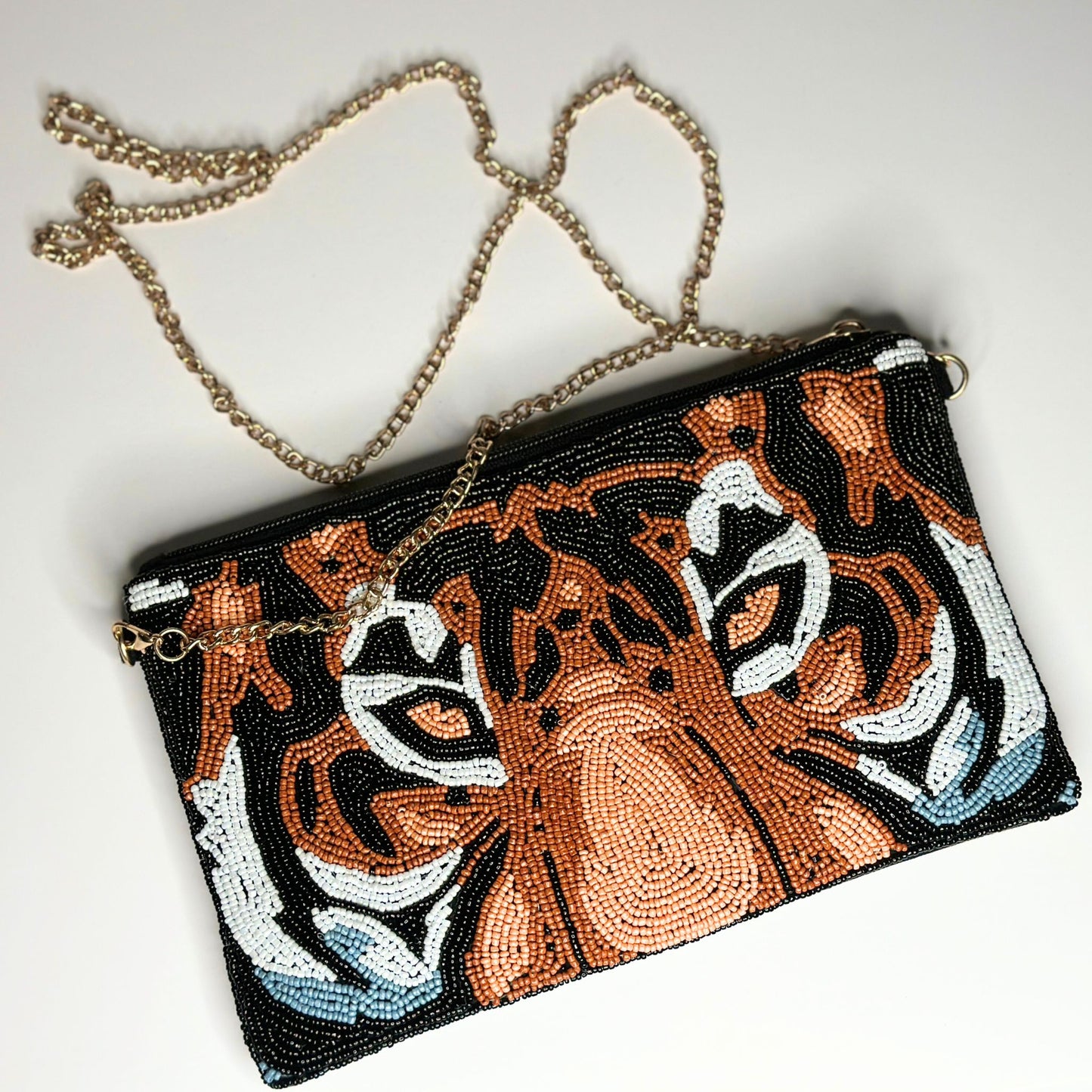 EYE OF THE TIGER Beaded Crossbody