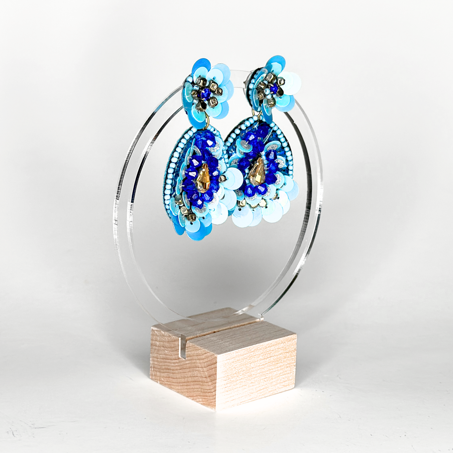 "Grit & Glitter" Flower Earrings