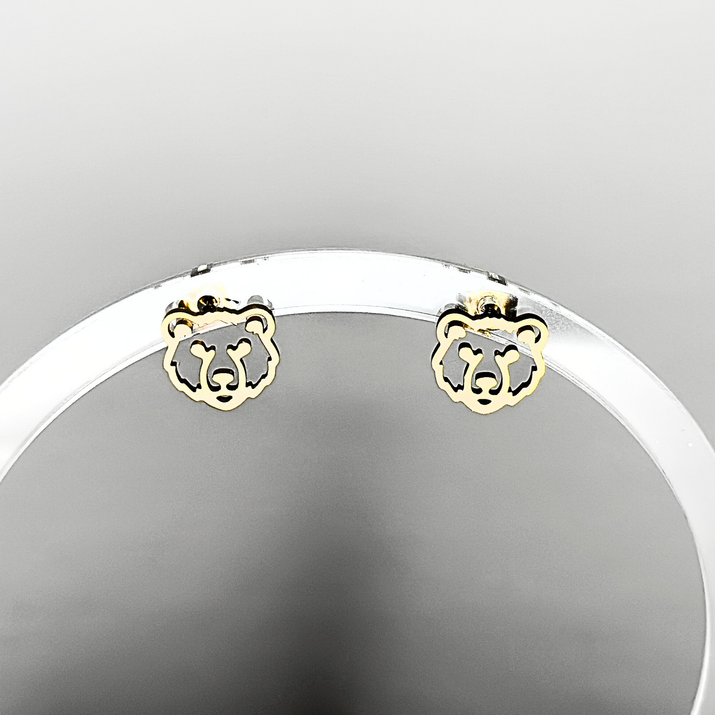 Gold Grizz Cutout Earrings