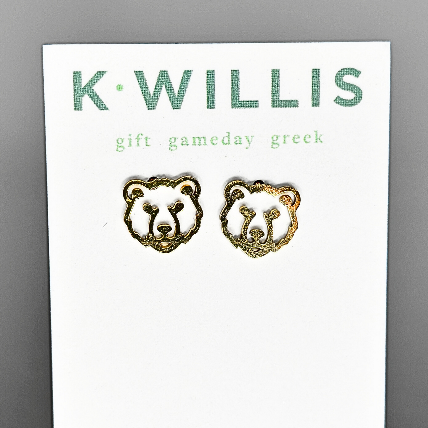 Gold Grizz Cutout Earrings