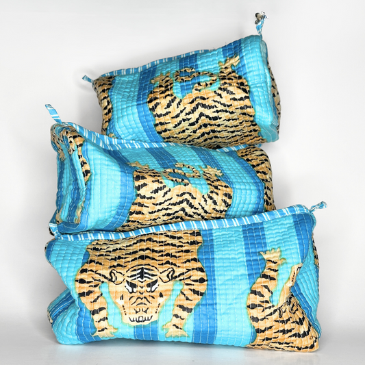 Tiger Cosmetic Bags (Set of 3)