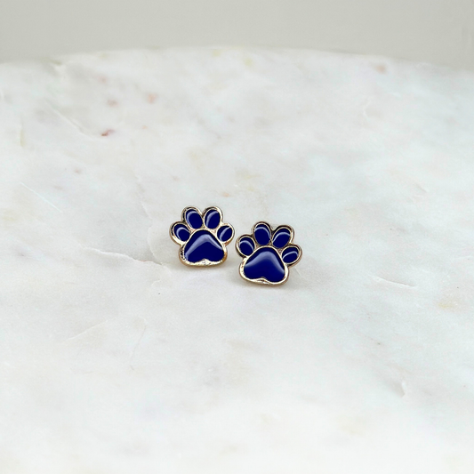 Blue Tiger Paw Epoxy Studs