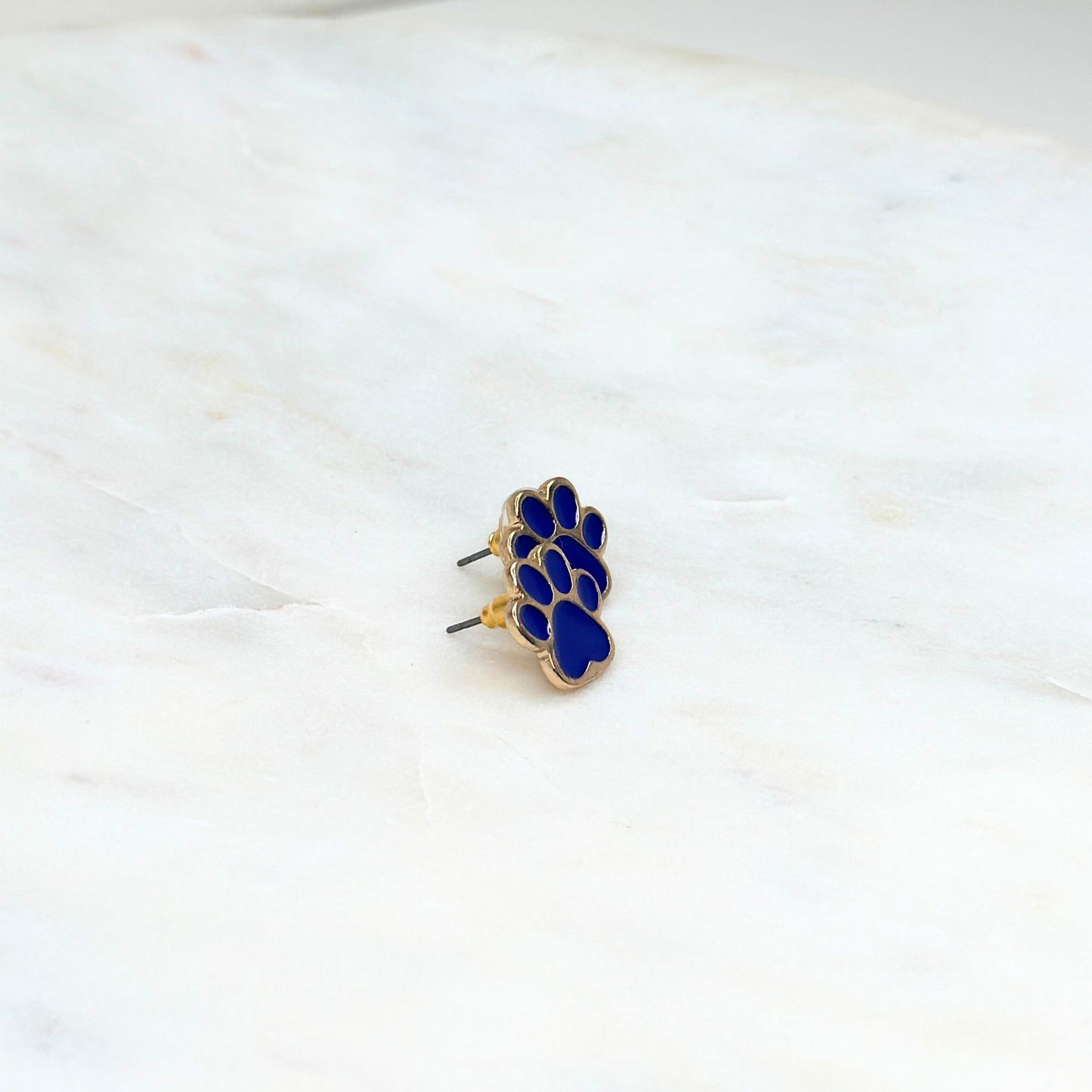 Blue Tiger Paw Epoxy Studs