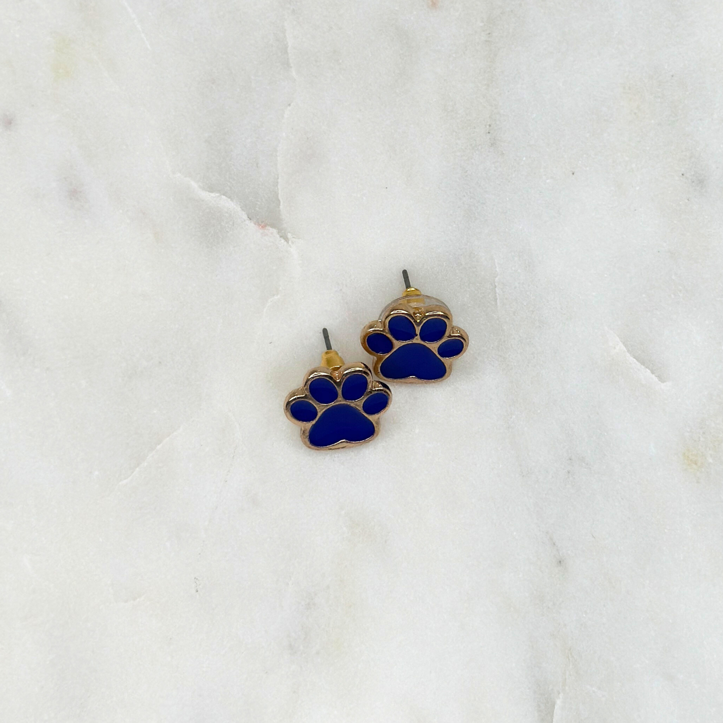 Blue Tiger Paw Epoxy Studs