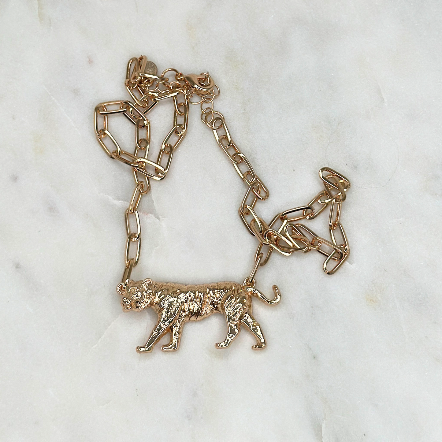 Tiger Paperclip Necklace