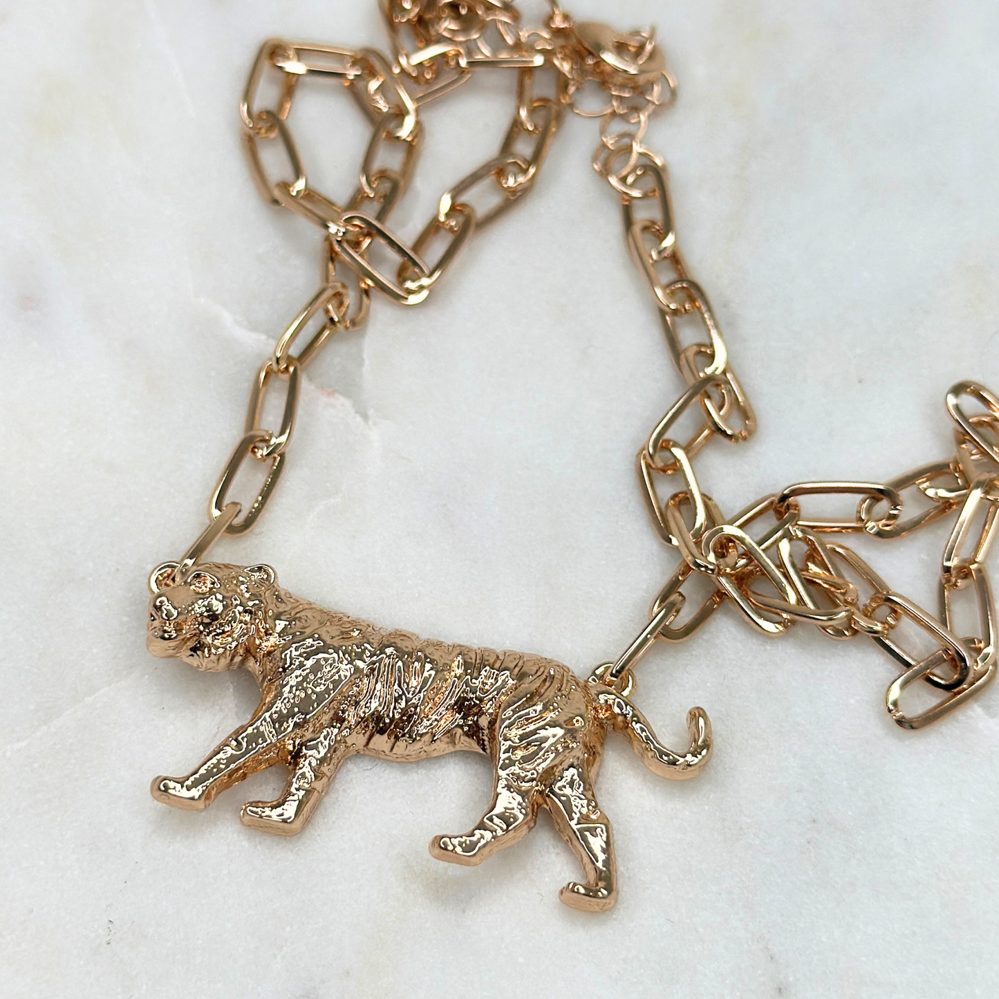 Tiger Paperclip Necklace