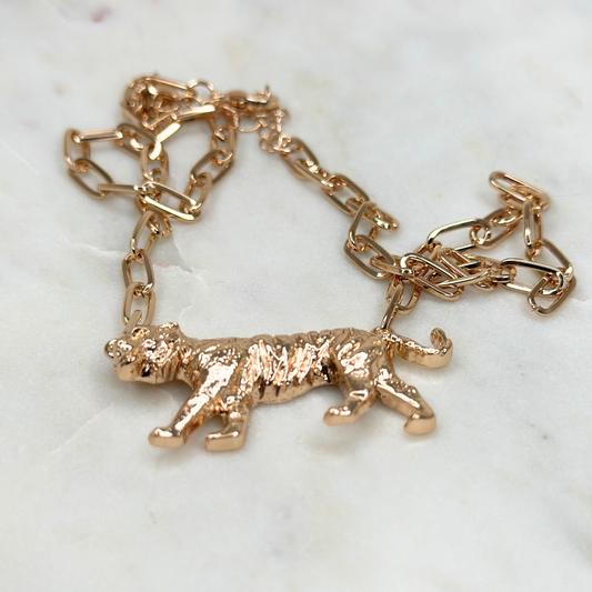 Tiger Paperclip Necklace