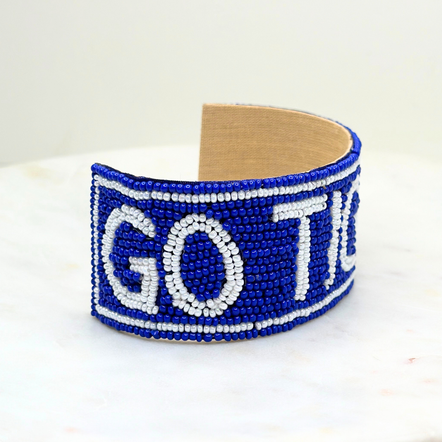 "GO TIGERS" Beaded Cuff