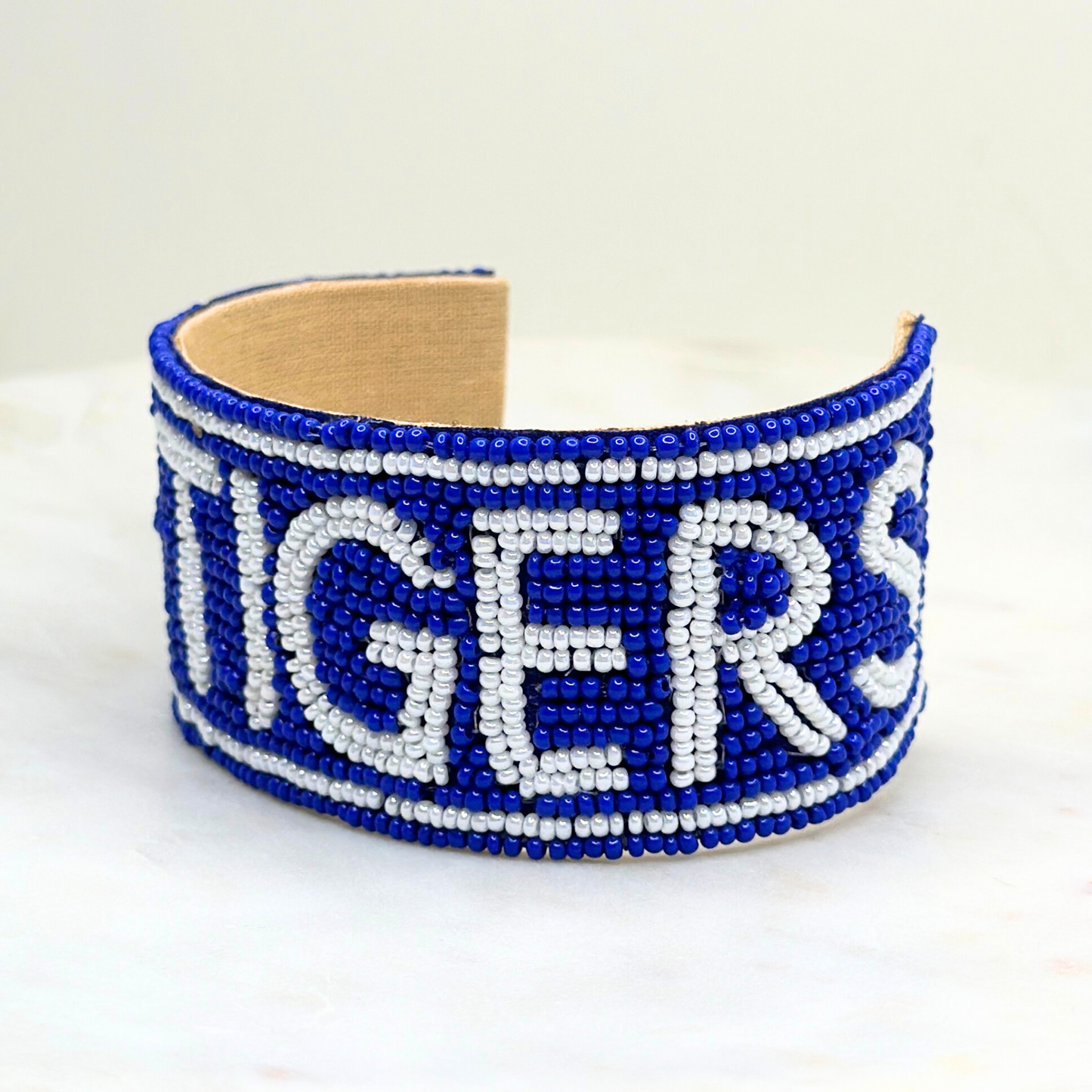 "GO TIGERS" Beaded Cuff