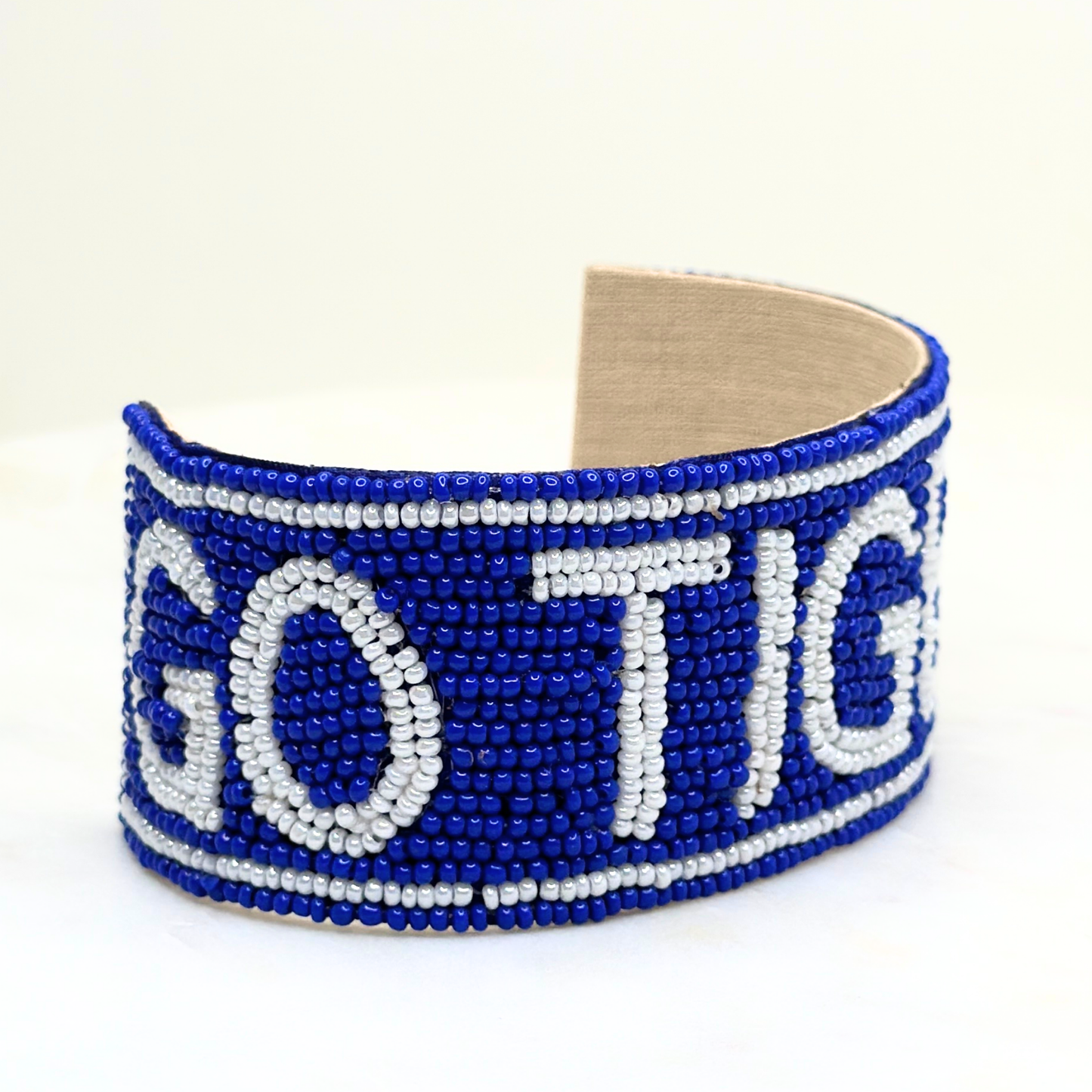 "GO TIGERS" Beaded Cuff