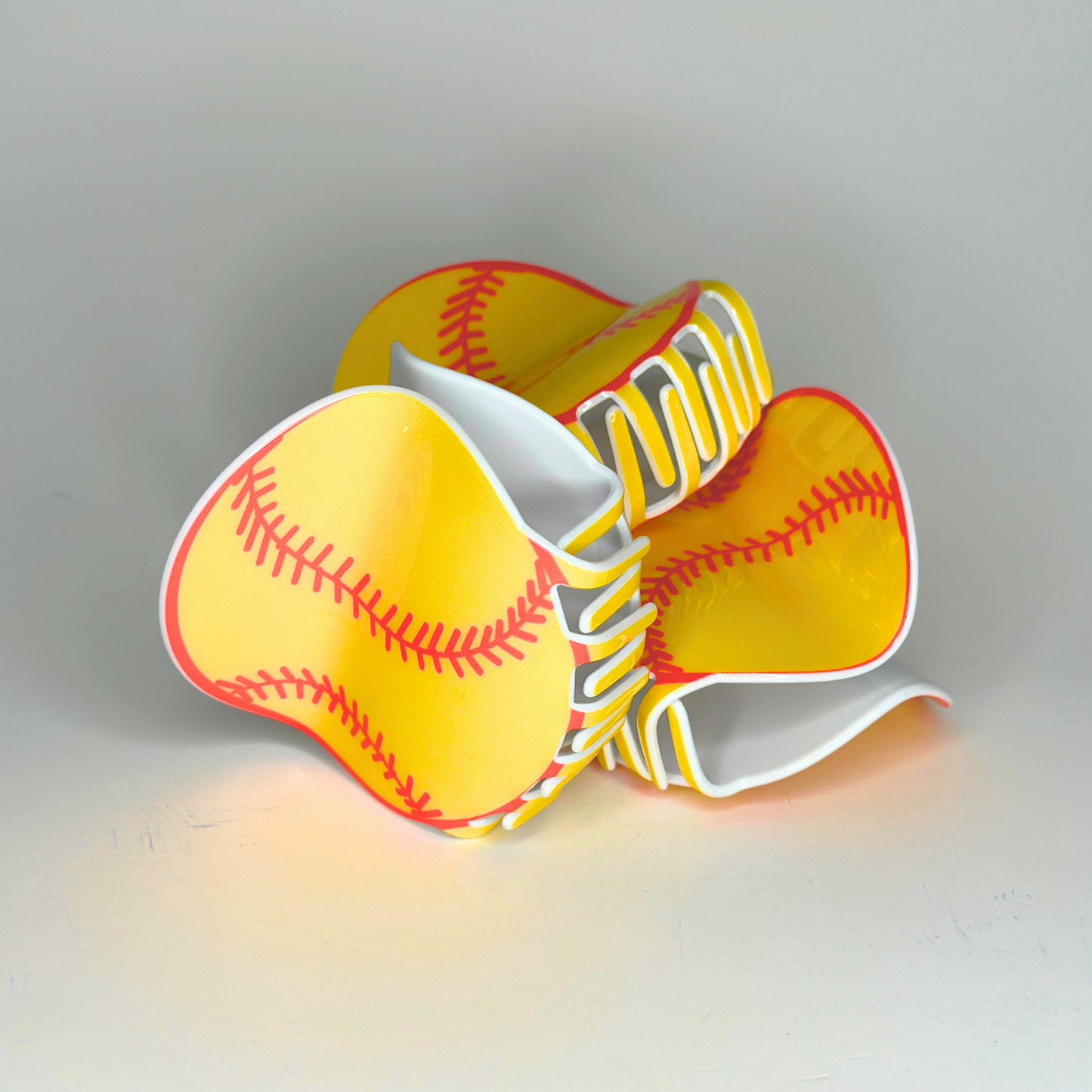 Softball Acrylic Claw Clip