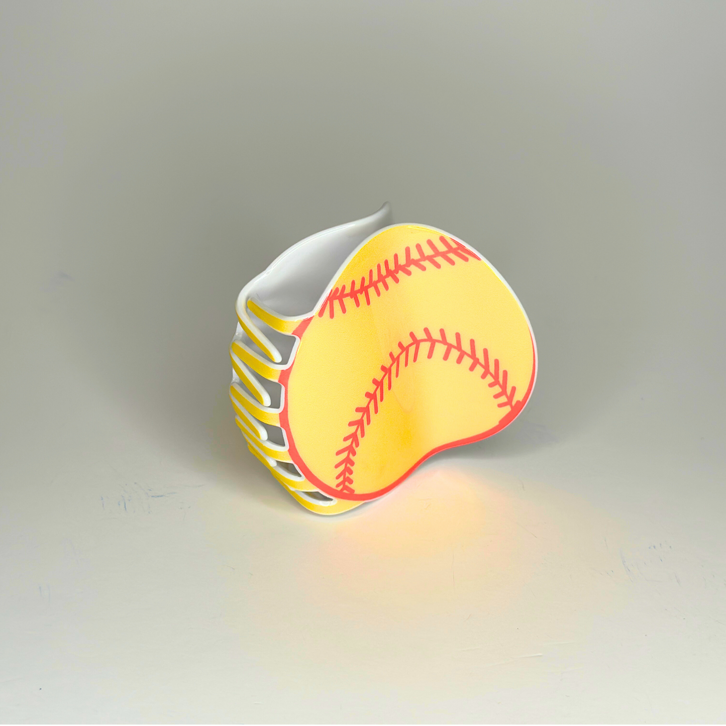 Softball Acrylic Claw Clip