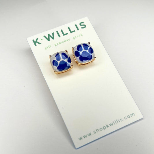 Tiger Paw Square Studs