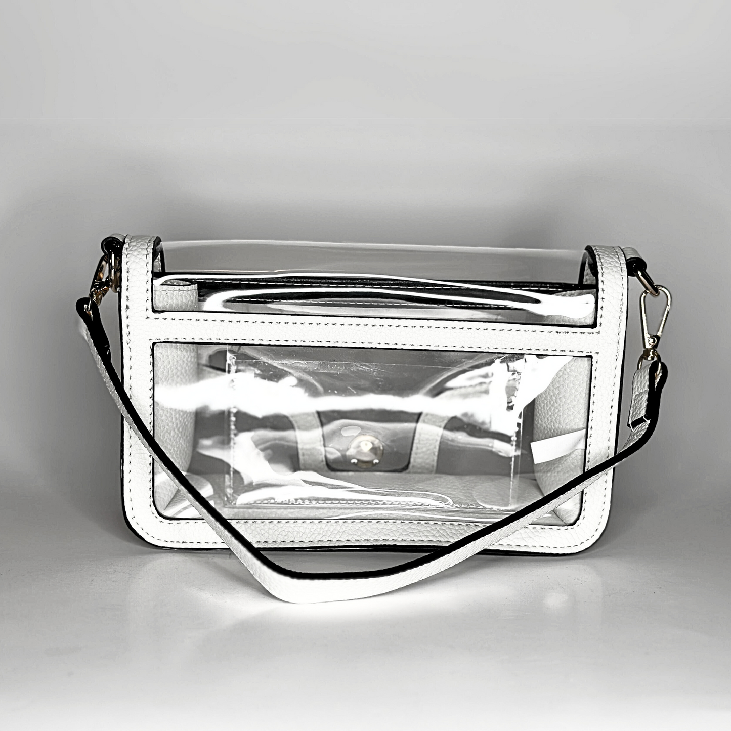 Game Day Clear Envelope Bag - White