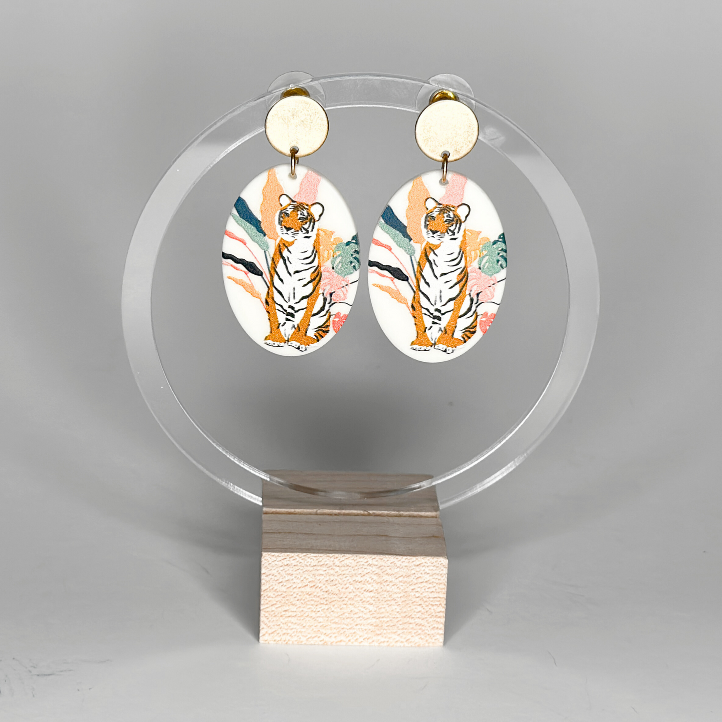 Colorful Tiger Earrings