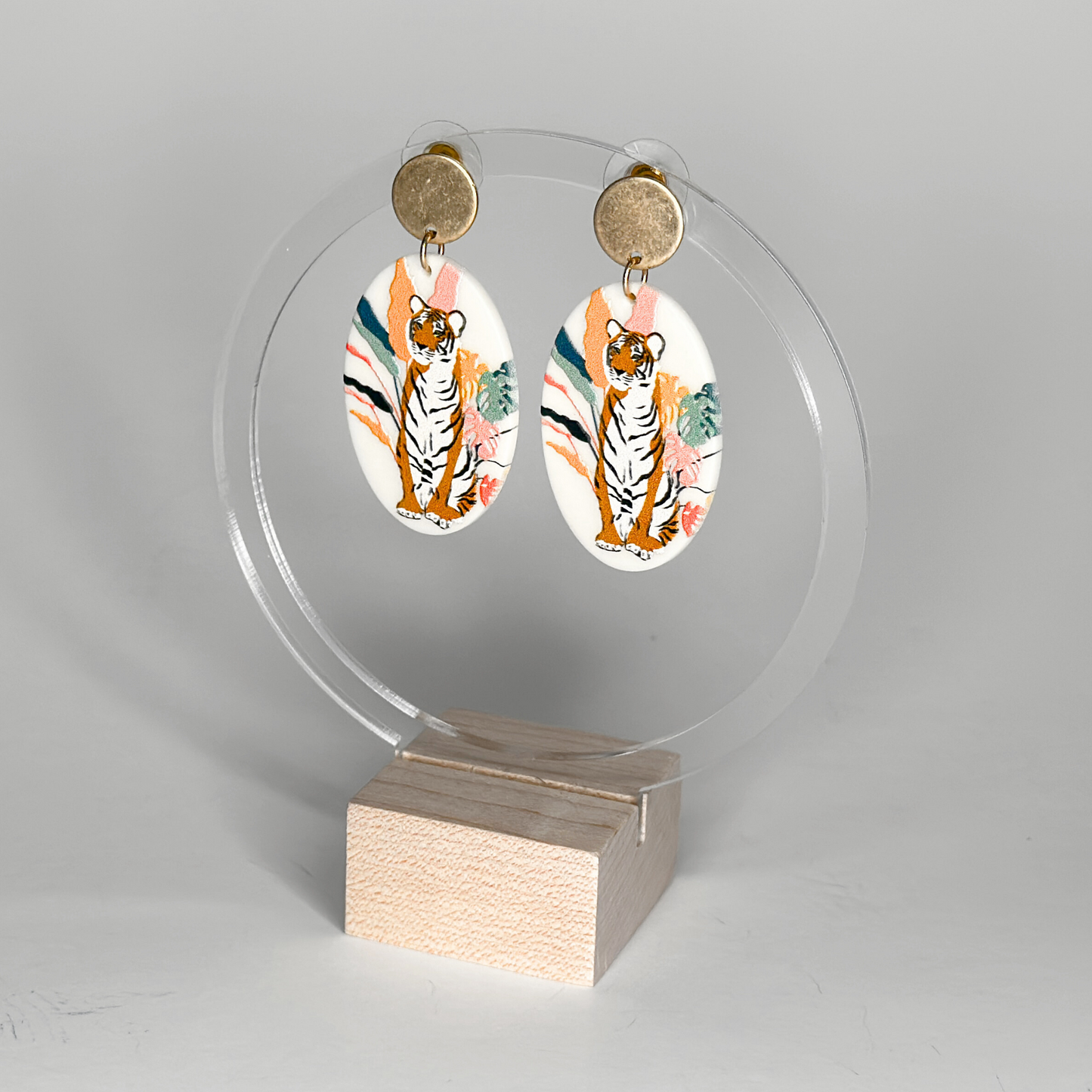 Colorful Tiger Earrings