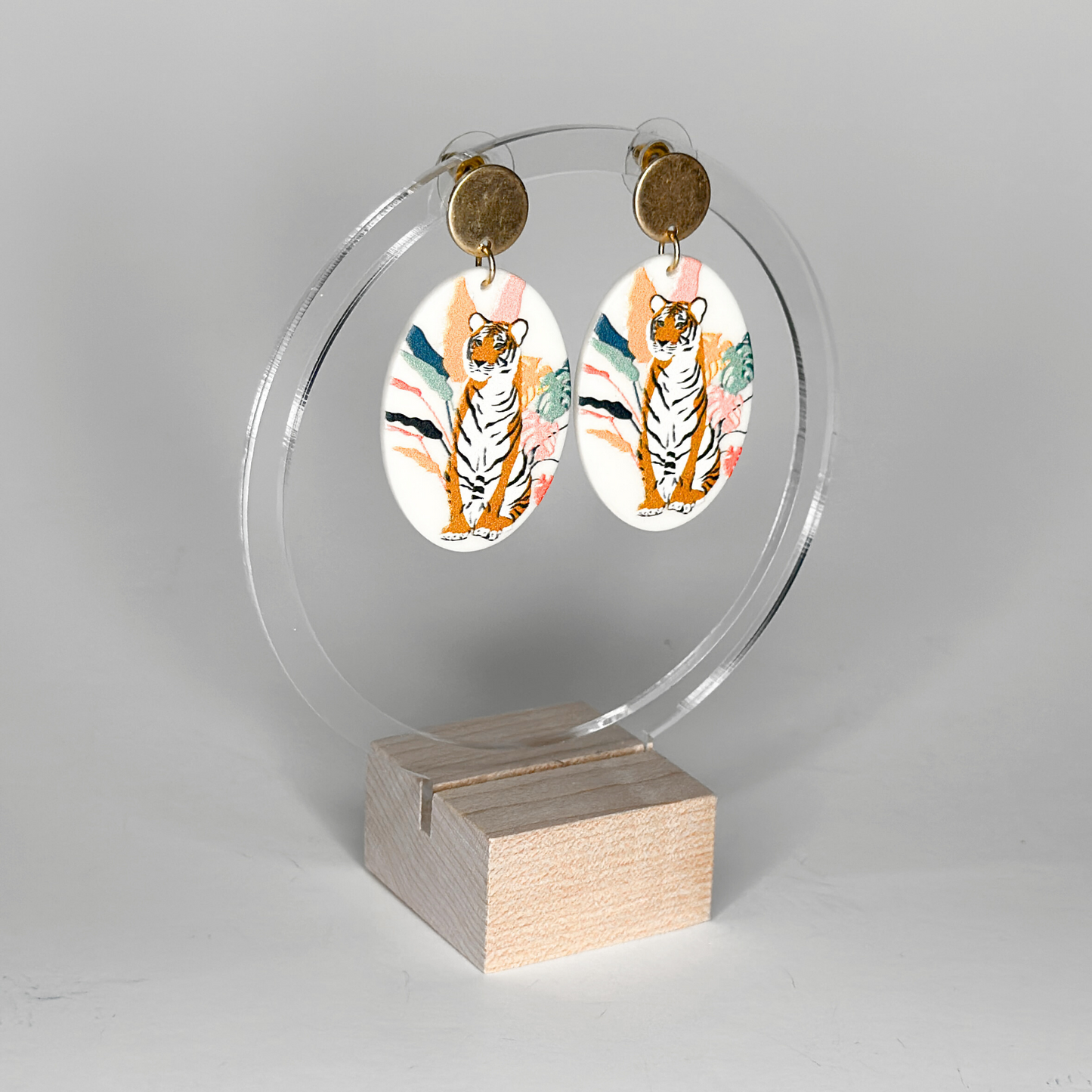 Colorful Tiger Earrings