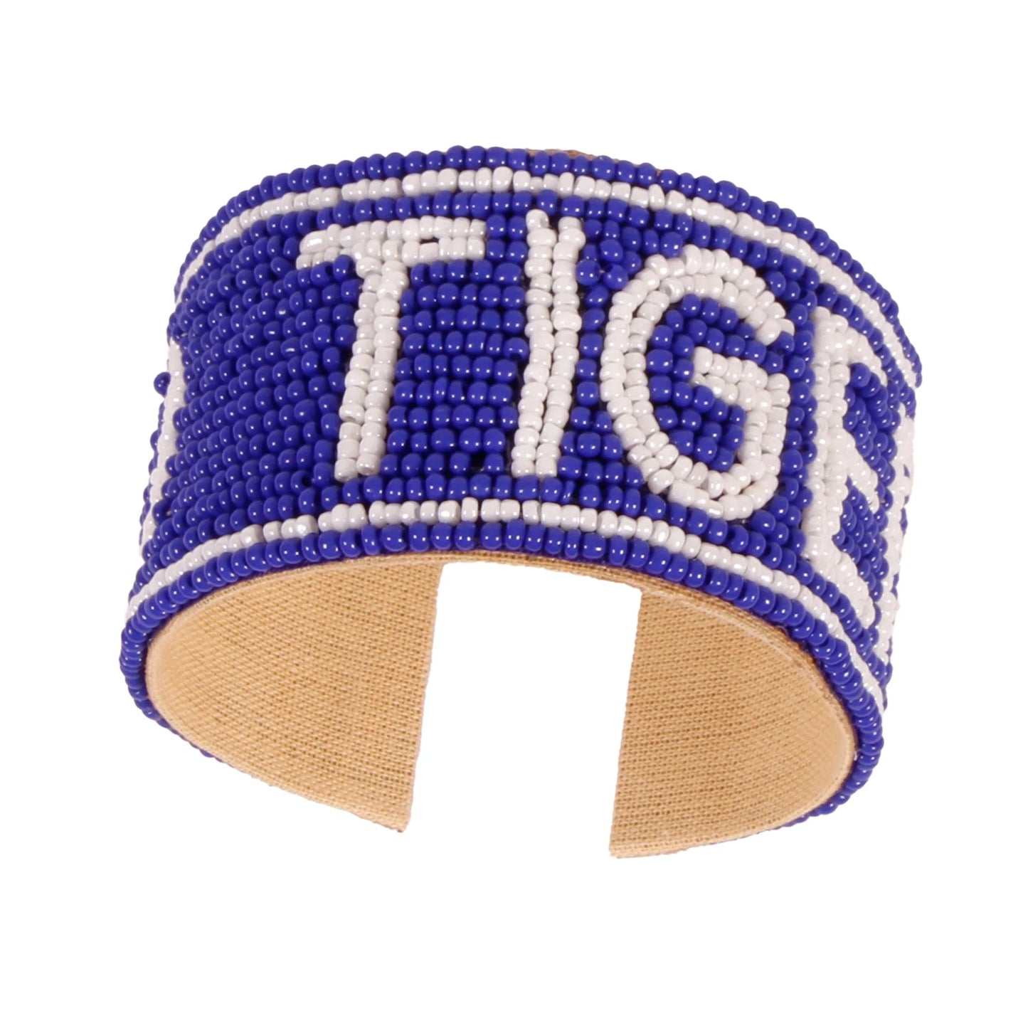 "GO TIGERS" Beaded Cuff