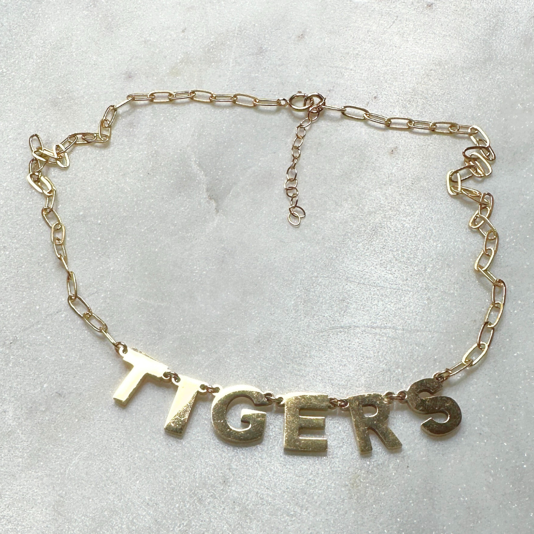 Custom "T I G E R S" Necklace