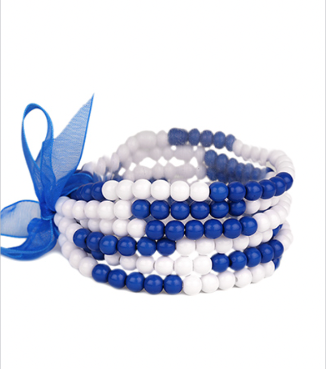 Blue & White Bracelet Set