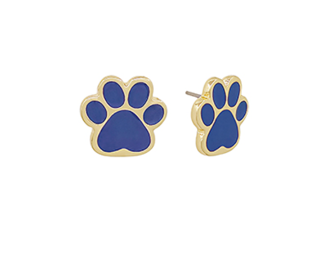 Blue Tiger Paw Epoxy Studs