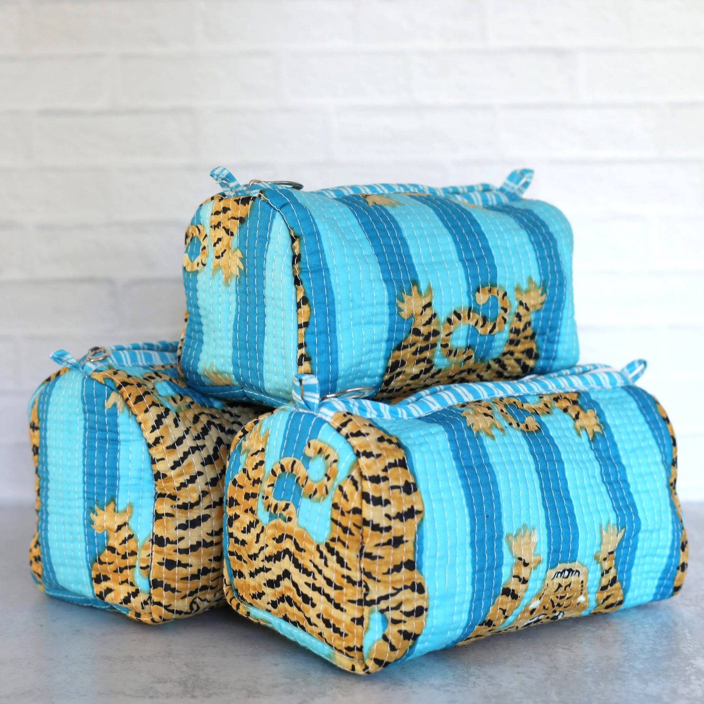 Tiger Cosmetic Bags (Set of 3)