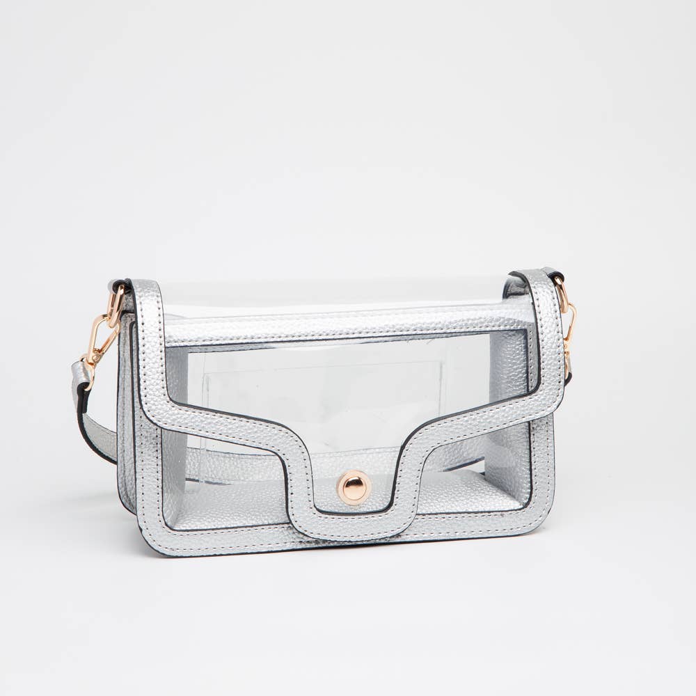 Game Day Clear Envelope Bag - Silver