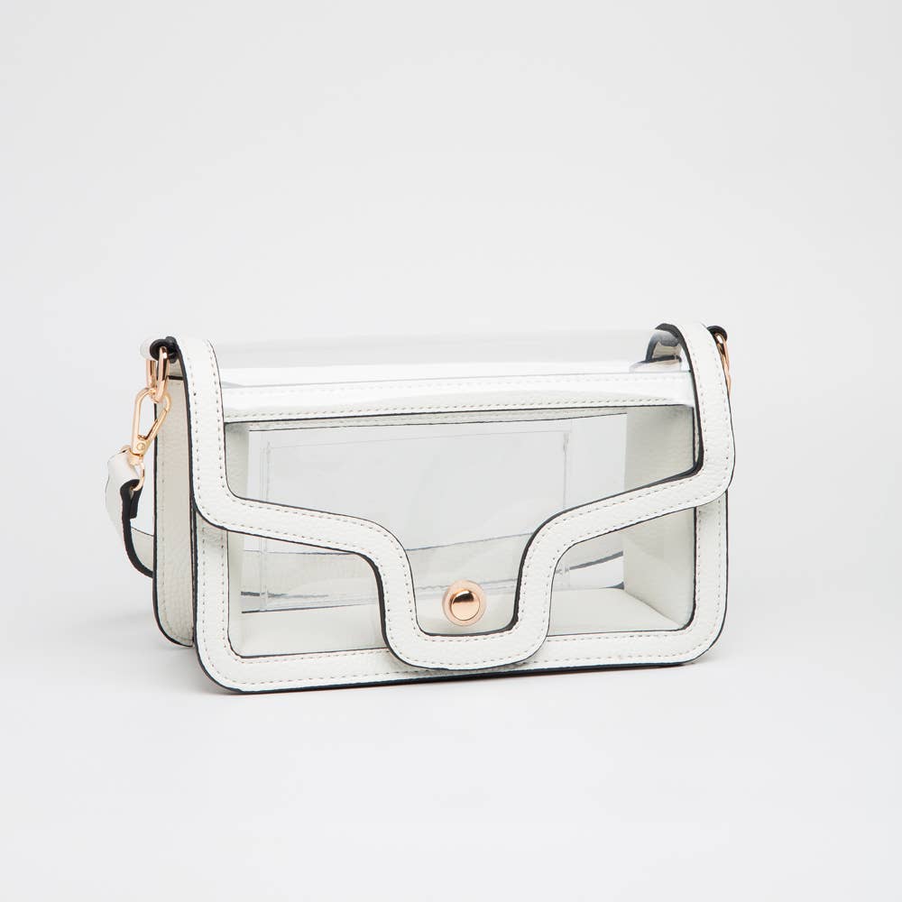 Game Day Clear Envelope Bag - White