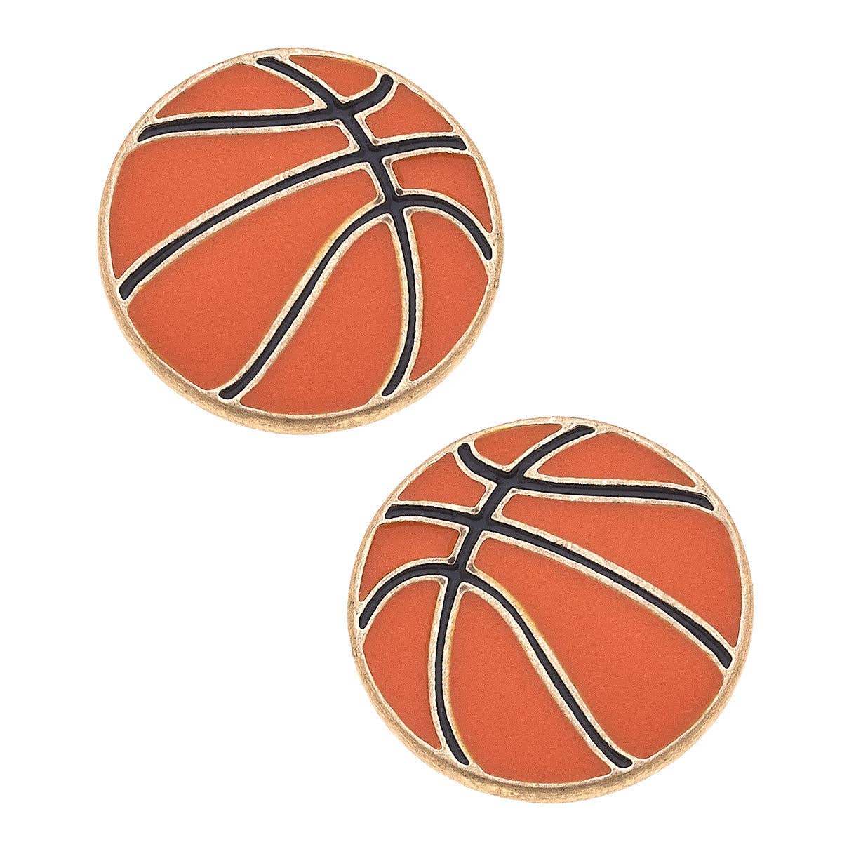 Basketball Enamel Studs