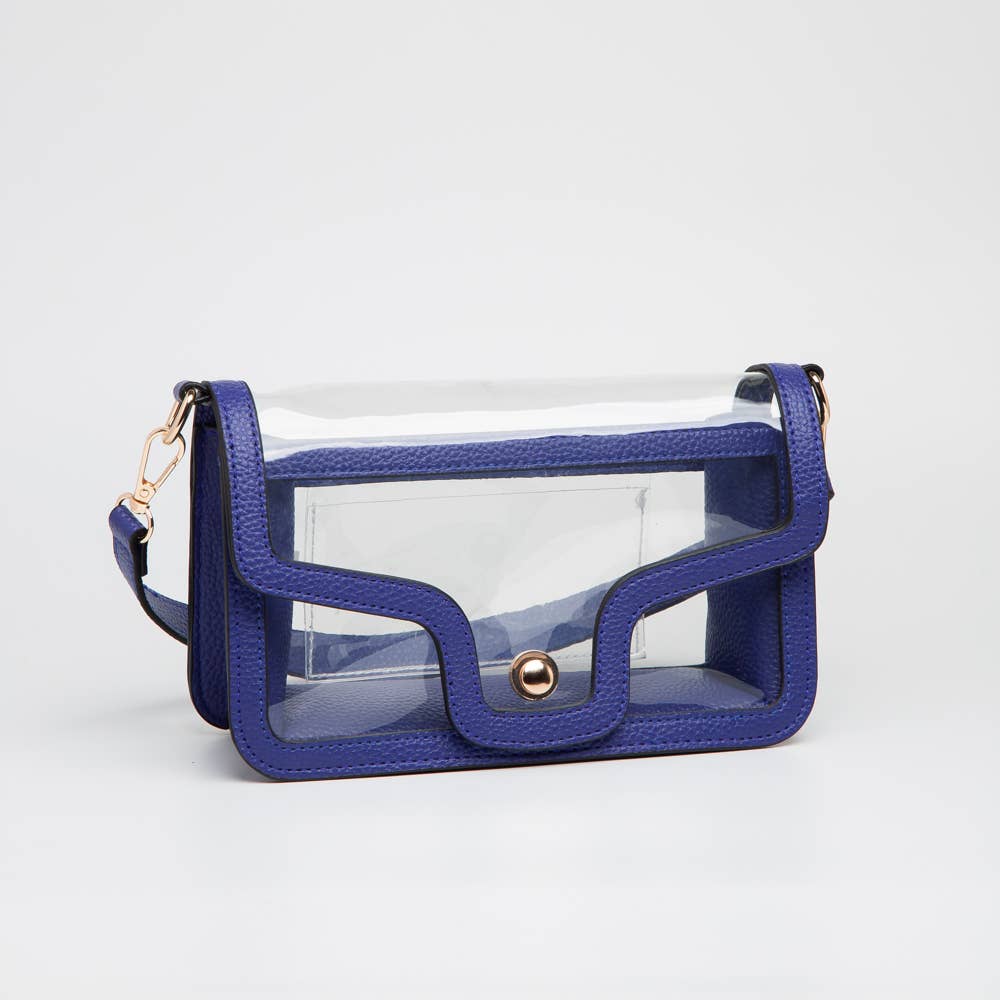 Game Day Clear Envelope Bag - Royal Blue