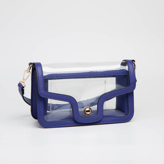 Game Day Clear Envelope Bag - Royal Blue